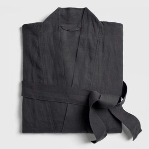 NWT Parachute 100% Linen Robe Grey Medium Coal NEW
